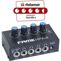 FAME Kopfhörerverstärker (Kopfhörerverstärker, 4-Kanal Stereo, Audio HPA-4, Bühne und Studio)