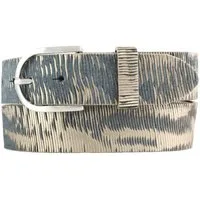 BELTINGER Ledergürtel Damen-Gürtel aus Vollrindleder Metall-Optik 4,0 cm - Leder-Gürtel Meta (1-St)