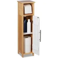 relaxdays Toilettenpapierhalter stehend Holzoptik