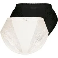 Sassa Miederslip Classic Lace (2er Pack) mit floraler Spitze, feminin, matt-glanz Effekt