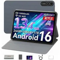 SHOU SPad13,13,4 Zoll, Android 16,256GB mit Displayschutzfolie/Tablet-Hulle Tablet (13.4", 256 GB, Android 16, WiFi, 256GB,10000 mAh, Gemini AI, Unisoc T615,Octa-Core)