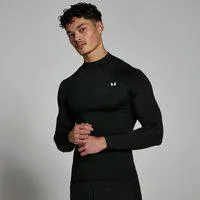 MP Herren Training Langarm-Baselayer mit hohem Kragen – Schwarz - S