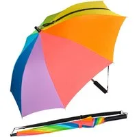 iX-brella Stockregenschirm Umhängeschirm mit längenverstellbarem Tragegurt, mit Auf-Automatik, in vielen Farben