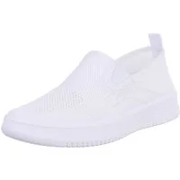 Ital-Design Damen Low-Top Freizeit Slipper (88843546) Flach Sneakers Low in Weiß