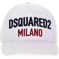 Dsquared2 Baseball Cap Milano Patch Basecap Cap Icon Mütze Basebalkappe Unisex Verstellbares Band auf der Rückseite
