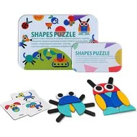 CLTYQ Puzzle Holzpuzzle Tangram,Offenes Holz-Formenpuzzle ab 3 Jahren,Reisespiel, Puzzleteile, Montessori-Entwicklungsspielzeug, Vorschul-Lernaktivitäten