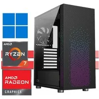 X-HARDWARE X-Entry Gaming Computer 5700G, 16GB RAM, 512GB + bis zu 4TB HDD Gaming-PC (AMD Ryzen 7 5700G, AMD Radeon Graphics (iGPU), 16 GB RAM, 0 GB HDD, 512 GB SSD, Luftkühlung, Windows 11 Professional)