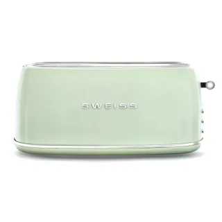 Sweiss Toaster, Grün, Metall, 41x18.2x20 cm, Küchengeräte, Toaster