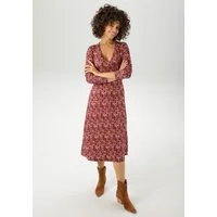 Aniston CASUAL Jerseykleid mit farbharmonischem Retro-Muster