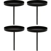 Annastore Kerzenhalter 4 x aus Metall mit Pick für Adventskranz (Adventskerzenhalter), Kerzenhalter für Adventskranz, Kerzenteller für Adventskran