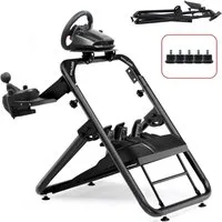 GTPLAYER Sim Racing Lenkradständer Gaming Wheel Stand mit Schalthebelhalterung Controller (Lenkradständer, Höhe und Winkel verstellbar Umfassende Kompatibilität)