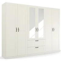 rauch Drehtürenschrank Kleiderschrank Schrank Garderobe Ankleide COTTAGE BY QUADRA SPIN (Breiten: 181/226/271 cm, Höhe 210 cm) in skandinavischem Landhausstil, mit Schubladen und Spiegel