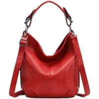 ITALYSHOP24 Schultertasche DAMEN TASCHE Hobo Bag Umhängetasche Crossbody Shopper Leder Optik (Spar-Set: Henkel Tasche mit Schultergurt, Workbag Leder Optik, 2-tlg., mit Henkel und Schultergurt), City Bag Damentasche CrossBag Freizeit Henkeltasche Rei