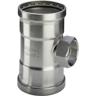 Viega Sanpress Inox XL-T-Stück 578145 64 x Rp 3/4 x 64 mm, Stahl nichtrostend, SC-Contur