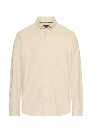 camel active - fleXXXactive® Langarm Shirt mit Button-Down-Kragen und Brusttasche oatmeal - Gr. - XL