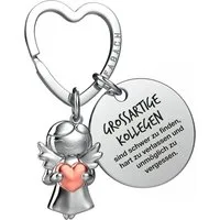 FABACH Schlüsselanhänger Schutzengel Star in Charms Größe mit Gravur "Beste Kollegin"