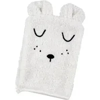 Alvi® Kapuzenhandtuch ALVI Kapuzen-Badetuch & Waschhandschuh Frottier mit Stickerei Faces we