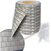 TRISENS Sichtschutzelement pvc_20 PVC Rolle 35m Sichtschutz Streifen Privatsphäre Zaun, (1 Stück, mit Befestigungsclips)