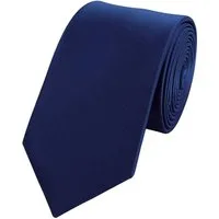 Fabio Farini Krawatte elegante Dunkelblaue Herren Schlips - Krawatten in 6cm (ohne Box, 1-St., Unifarben) Schmal (6cm), Dunkelblau - Moon Indigo