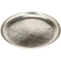 Koopman Dekotablett LETTY, Ø 40 cm, Silbergrau, Eisen, (1 St)