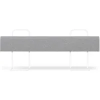 Clanmacy Bettschutzgitter Rausfallschutz Bett 5-Loch Höhenverstellbar Bettgitter 150cm (und strapazierfähigem Polyester Canvas Material 150-200cm), aus Metall