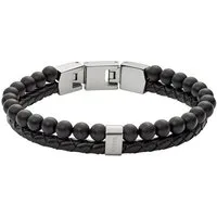 Fossil Armband Schmuck Geschenk Edelstahl Leder Armschmuck