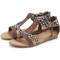 LASCANA Sommerschuh, Sandalette, offener Schuh, Sandale mit aufwendiger Verzierung VEGAN