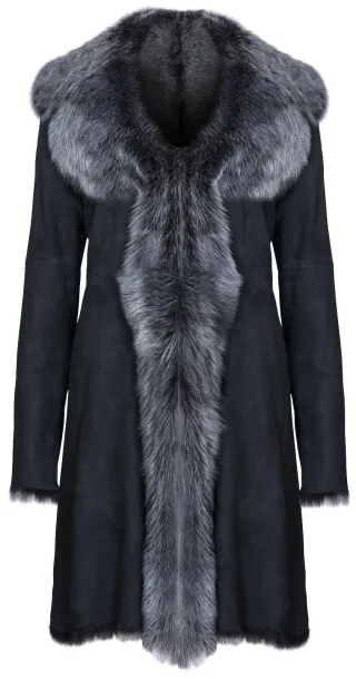 Damen-Trenchcoat aus Toscana-Schaffell-Wildleder-Tbilisi
