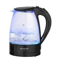 Michelino Wasserkocher Wasserkocher aus Glas 1,7 Liter, 1.7 l, 2200 W