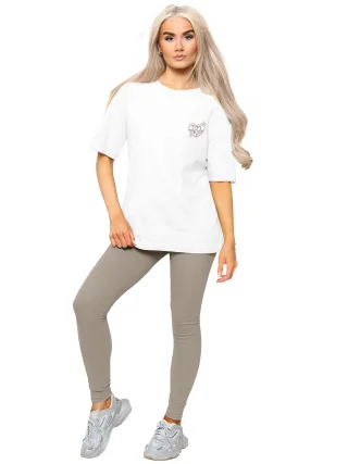 Enzo Milano | Womens Oversized T-Shirt & Leggings Set