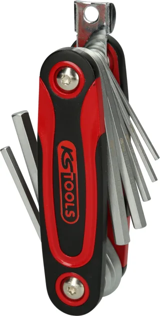 KS Tools Innensechskant-Winkelstiftschlüssel-Klapphalter,8-tlg - 158.3540