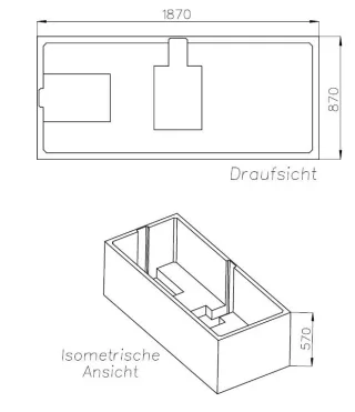 Neuesbad Wannenträger für Duravit Vero Air 190x90 SW 17114