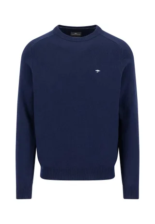 FYNCH-HATTON - O-Neck, Lambswool navy - Gr. - L