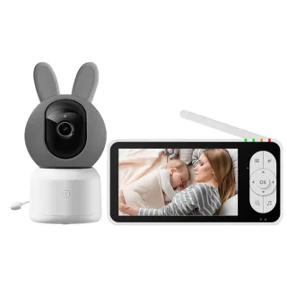RH-BM11 Tuya WiFi Baby Monitor 5-Inch IPS 1080P HD Display with PTZ Camera Two Way Audio Temperature Humidity Sensor Sma