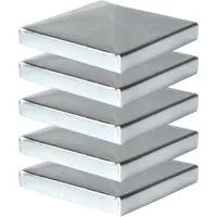 ATTAS Pfostenkappe Pfostenkappen Set (5 stück), Stahl Pyramide (5er Set), Verzinkt