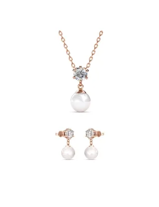 Pauline Set und Box - Rose Gold und Kristall