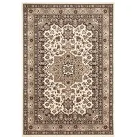 NOURISTAN Teppich Orientalischer Teppich Parun Täbriz Ivory Beige, rechteckig, Höhe: 9 mm
