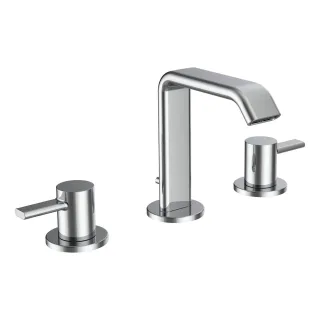 LAUFEN 3-Loch Waschtischmische MEDA Festauslauf Ausladung 110 mm mit Ablaufventil chrom HF506611100000