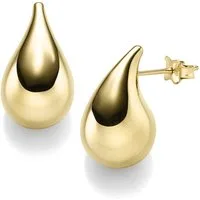 Schmuck Krone Paar Ohrstecker Paar Ohrstecker Tropfen 20x12mm aus 585 Gelbgold, Gold 585