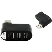 Bolwins O39 USB 2.0 Hub 3x Port Verteiler Adapter drehbar 180° für PC Laptop USB-Adapter USB-A zu USB Typ A, 0 cm, 3-Port USB-Hub, LED-Anzeige, 180° drehbar, Plug & Play, Hot-Swap-fähig