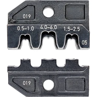 KNIPEX Crimpeinsatz für unisolierte, offene Steckverbinder 4,8 + 6,3 mm 80 mm - 974905