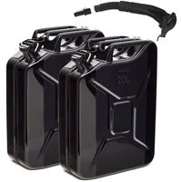 BW Benzinkanister Metall Kraftstoffkanister 20 L mit Ausgießer (mit Ausgießer, Made in Europe), TÜV-geprüft und UN-Zulassung