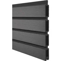 WPC Profi Zaun WPC Rhombus Zaun MUSTER Handmuster 15 cm anthrazit grau, (WPC Zaun, Musterstück 15 cm)