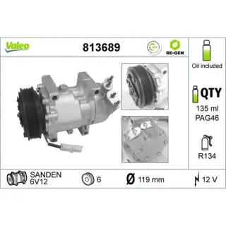 Valeo Klimakompressor Citroen Peugeot 813689