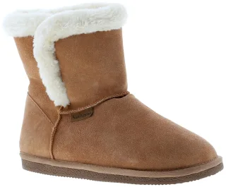 Hush Puppies Damen Pantoffeln Booties Ashleigh Leder Slip On tan