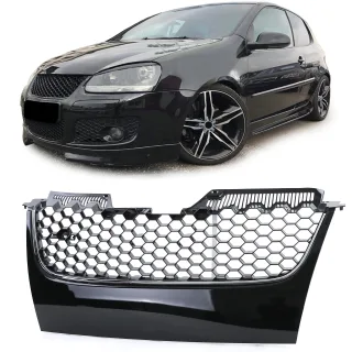 Kühlergrill Sportgrill Grill mit Chrom Leiste für VW Golf 5 GTI ab 2003-2009