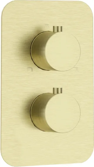 Neuesbad Unterputz Thermostat Brausearmatur - rund, Oberfläche: gold gebürstet NB1DEBXY_REBT1