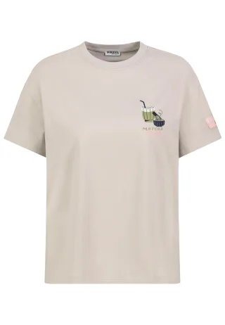Authentic Style - RE9CIFQtU2hpcnQgUHJpbnQg Beige - Gr. - XS