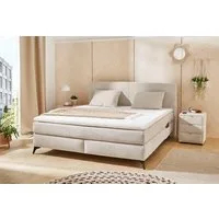 Jockenhöfer Gruppe Boxspringbett Kira in den Breiten 160x200 & 180x200cm, inkl. LED-Bel., USB-Ladeports, 7-Zonen-Matr., Topper, div. Härtegrade