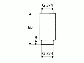 Schell Distanzstück 3/4" chrom 270140699